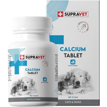 Supravet Calcium Kedi ve Köpekler Için Kalsiyum Tablet 75 Adet