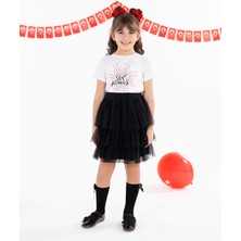 Civil Girls Kız Çocuk Tişört 4-9 Yaş Beyaz