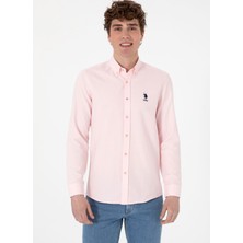 U.s. Polo Assn. Slim Fit Gömlek Yaka Pembe Erkek Gömlek Nova