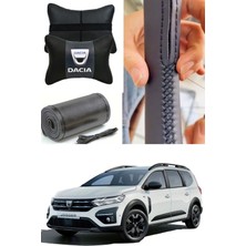 Dacia Jogger Dikmeli Direksiyon Kılıfı Düz Ultra Esnek Ithal Deri&2'li Lüks Ortopedik Boyun Yastığı