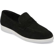 Tergan  Siyah Hakiki Süet Deri Erkek Loafer - E24I1AY56784-A01