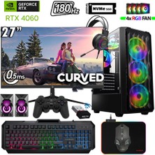 Xaser Thunder X490 Ryzen 5 7500F 32GB Ddr5 Ram 2tb M.2 Nvme SSD 8gb RTX4060 27" 180Hz Oyuncu Hazır Sistem