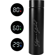 Funshop Kişiye Özel Dereceli Çelik Dijital LED Sıcaklık Göstergeli Akıllı Termos Matara