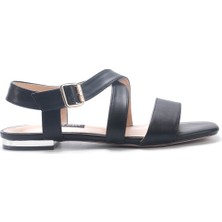Nine West Etrına 5fx Siyah Kadın Düz Sandalet