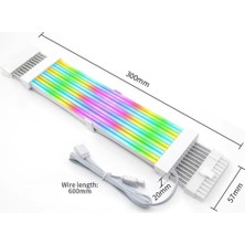 A-Rgb Sleeved Kablo Set Rgb Uzatma Kablo ( 1X24 Pin Anakart + 2x8 Pin Ekran Kartı )