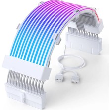 A-Rgb Sleeved Kablo Set Rgb Uzatma Kablo ( 1X24 Pin Anakart + 2x8 Pin Ekran Kartı )