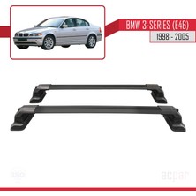 Bmw 3 Serisi (E46) 1998-2005 Arası ile Uyumlu Ace-3 Ara Atkı Tavan Barı Siyah 2 Adet