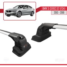 Bmw 3 Serisi Gran Turismo (F34) 2013-2019 Arası ile Uyumlu Ace-3 Ara Atkı Tavan Barı Gri 2 Adet