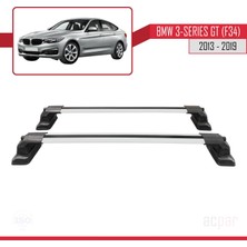 Bmw 3 Serisi Gran Turismo (F34) 2013-2019 Arası ile Uyumlu Ace-3 Ara Atkı Tavan Barı Gri 2 Adet