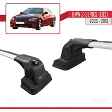 Bmw 3 Serisi (E92) 2006-2013 Arası ile Uyumlu Ace-3 Ara Atkı Tavan Barı Gri 2 Adet