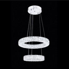 Ala Aydınlatma Plaket Kristal Taş Işlemeli 304 Krom Paslanmaz Ledli