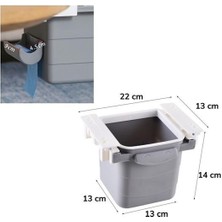 Büro Ev Ofis Için Mini Plastik Masa Tezgah Altı Geri Çekilir Yapışır Gizli Çöp Kovası