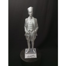 Starlab3dstudios  Mustafa Kemal Atatürk Büstü (Gümüş Renk) (22CM)