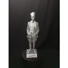 Starlab3dstudios  Mustafa Kemal Atatürk Büstü (Gümüş Renk) (22CM)