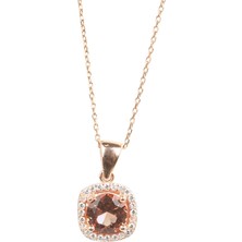 Nusret Takı Gümüş Kare Zultanit Taşlı Kolye