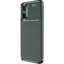 Gpack Xiaomi Poco X7 Pro Uyumlu Kılıf Negro Karbon Görünümlü Silikon Koyu Yeşil