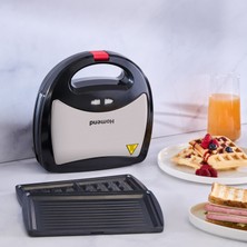Homend Toastbuster 1325H Waffle Plakalı Portatif Tasarım Tost Makinesi