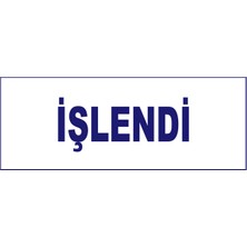 İşlendi Kaşesi, 912 (51*19 mm) Mavi Keçeli Otomatik Kaşe