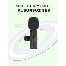 Deanb Yaka Mikrofonu Type-c Giriş Telefon Uyumlu 20m Wirelees Yayın Youtuber Tiktok Skype