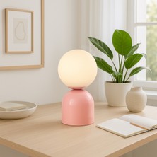 Homing Monte Pembe Camlı Metal Abajur