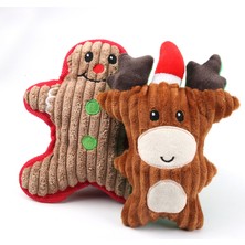 Xixishop Evcil Hayvan Pluş Şıngırdatma Oyuncakları Noel Serisi Köpek Evcil Hayvanları Için Sevimli Diş Çıkartma Oyuncakları (Yurt Dışından)