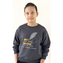 Mia Baby Sıfır Yaka Baskılı Sweat