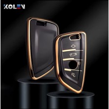 Bmw F40 F44 G20 G22 G30 X1 X3 G01 Siyah-Gold Anahtar Kılıfı