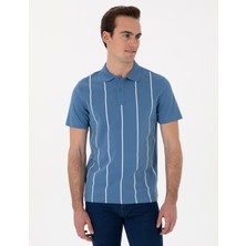 Pierre Cardin Erkek Mavi Regular Fit Polo Yaka Tişört 50310158-VR036