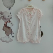 Moonstar Puantiyeli Fiyonklu Lastikli Çıtçıtlı Kız Bebek Tulum