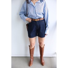 Geniş Kalıp Basic Denim Şort