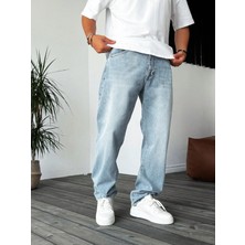 Wkm Casual Erkek Baggy Denim Kot Pantolon