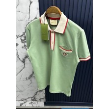 Gucci Göğüste Kilitli G Logolu Pamuklu Polo Yaka T-Shirt