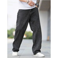 Wkm Erkek Casual Baggy Denim Jean Kot Pantolon