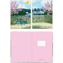 Matt Notebook Premium Edition A5 15X21 cm Keten Baskılı Süresiz Planlayıcı Ajanda Bloom Ride