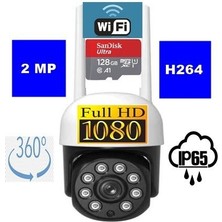 Alpsmart ATS690 128 GB 2mp 360º Wi-Fi Akıllı Dome Kamera Hareket Algılamalı