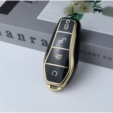Byd Atto 3 Ev Siyah-Gold Anahtar Kılıfı
