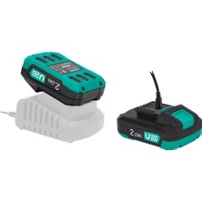 Vonroc Vpower 20V Akü - 20V Li-Lon -2.0 Ah  -Çift ​​yönlü Usb-C Bağlantısıyla