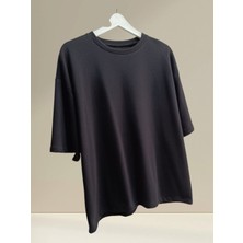 Unisex Siyah Oversize Tişört