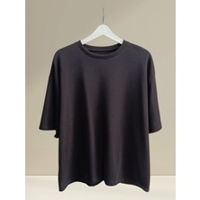 Unisex Siyah Oversize Tişört