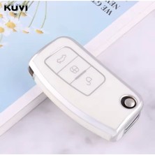 Ford Kuga Anahtar Kılıfı Beyaz-Silver