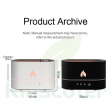 Pasaco Alev Görünümlü Difüzör Oda Hava Nemlendirici Işıklı Ultrasonik Buhar Makinesi Aroma Terapi 230ML Buruntıkanıklığı
