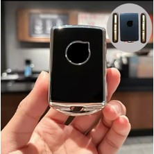 Volvo XC60 Uyumlu Siyah-Silver Anahtar Kılıfı 2021-2025