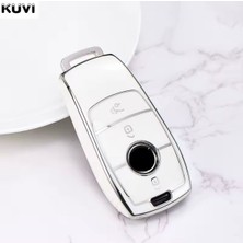 Mercedes E Serisi W213 Beyaz-Silver Anahtar Kılıfı