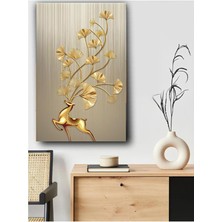 Altın Geyik Kanvas Tablo