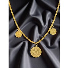 Tam ve Çeyrek Altın Detaylı 3’lü Kolye | Kuyumcu Işçiliği | Demo