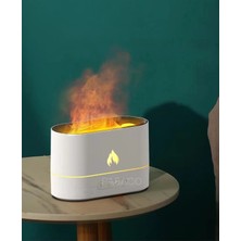 Pasaco Alev Görünümlü Difüzör Oda Hava Nemlendirici Işıklı Ultrasonik Buhar Makinesi Aroma Terapi 230 ml Burun Tıkanıklığı