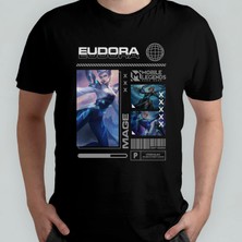 Pixxa Mobile Legends Eudora Unisex %100 Pamuklu Bisiklet Yaka T-Shirt