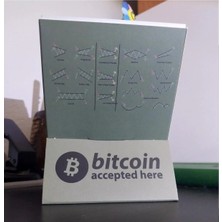 Bitcoin ve Altcoin Temalı 80'li Unutmayınız Not Kağıdı Kutulu Masaüstü Dik Bloknot - Ayraç Hediyeli