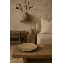 Barine Space Yuvarlak Mat Pirinç Mumluk Dekoratif Obje Gold 20x29