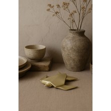 Origami Kaplumbağa Şeklinde Mat Pirinç Dekoratif Obje 9x9  cm